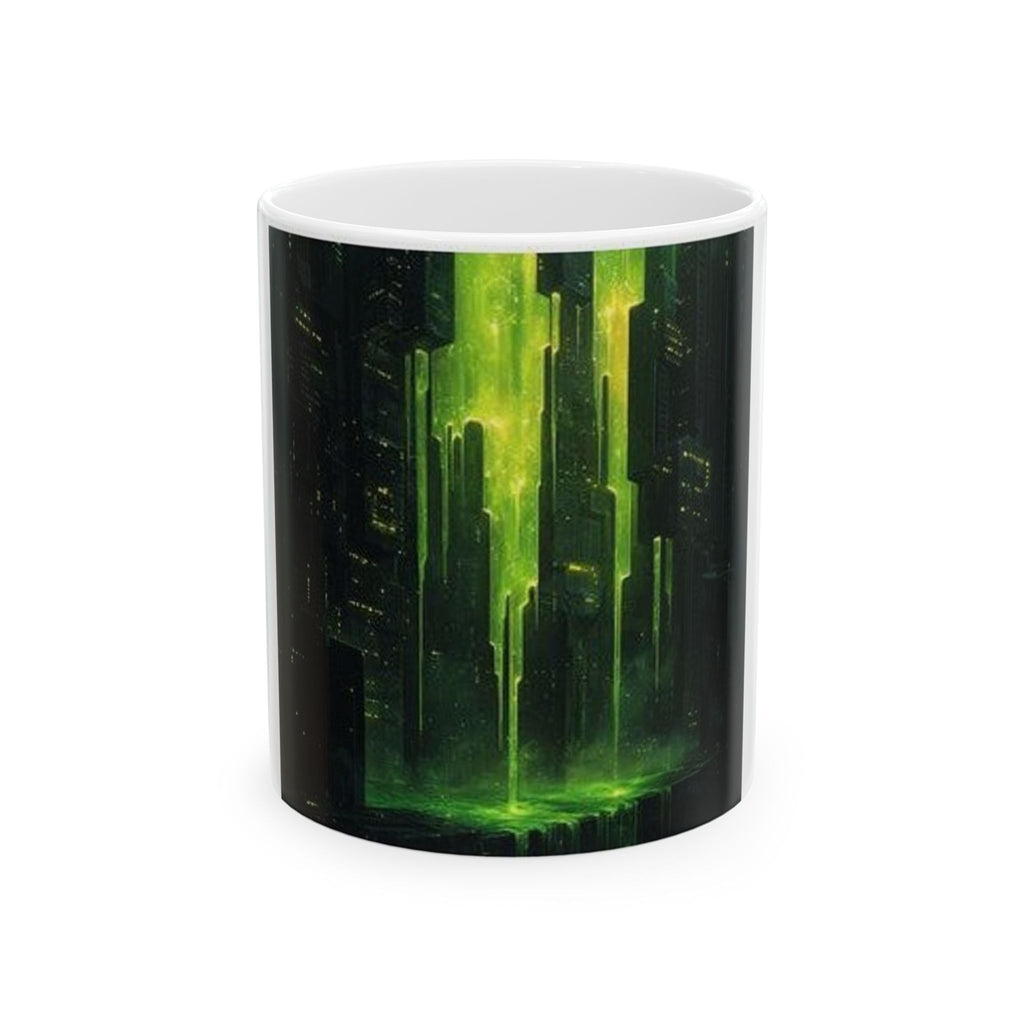 Memory Leak Cascade Mug - SRE Dark Mode Tech Art Coffee Cup