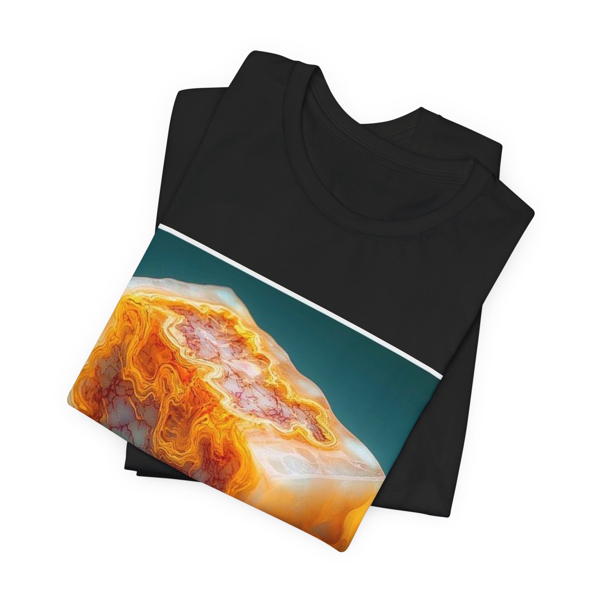 Amber Block Cross-Section T-Shirt — Histotechnology by Canvas & Click (view 3)