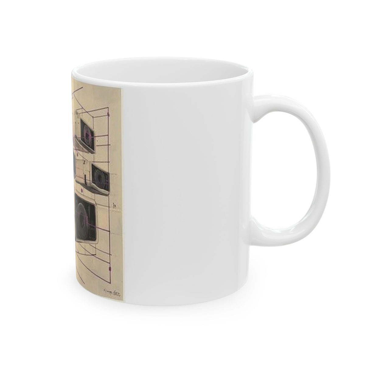 Cassette Grid Architecture Mug - Histotech Laboratory Art Design