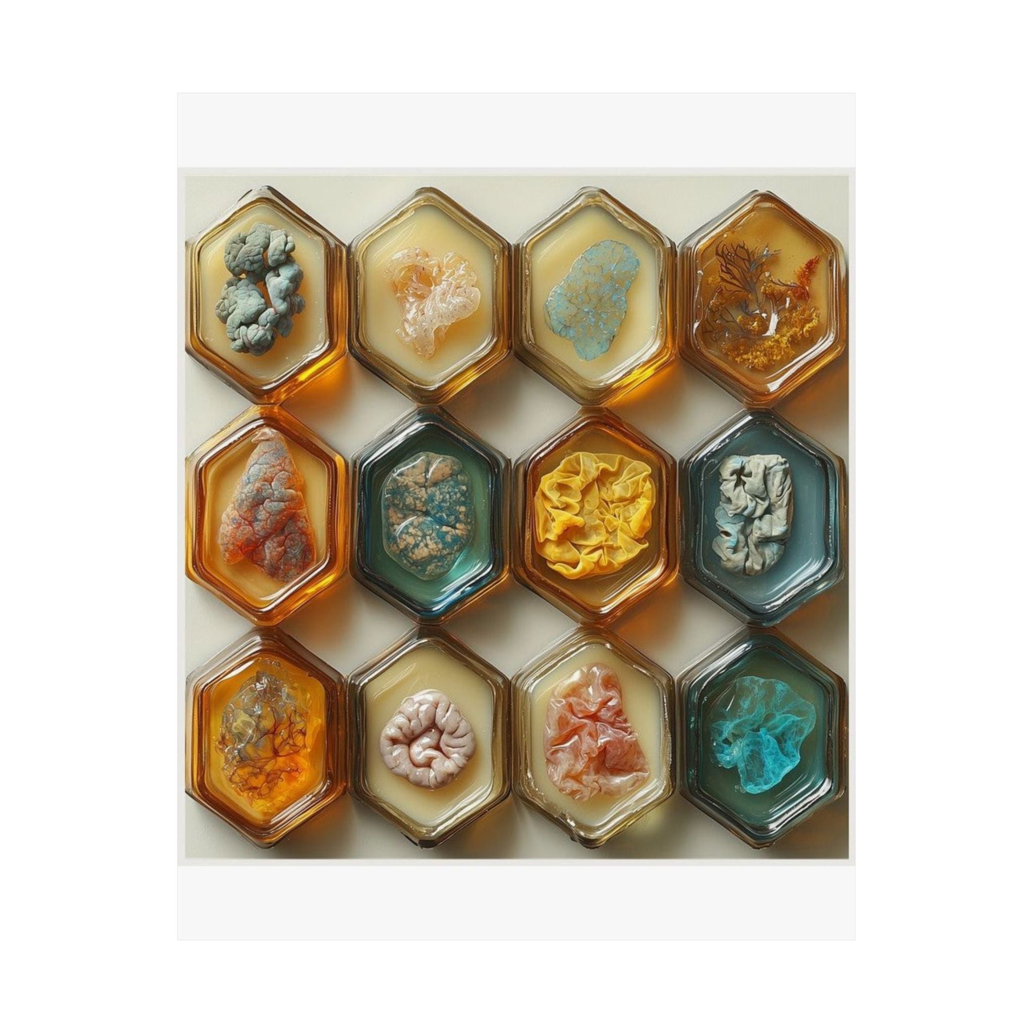 Embedding Mold Honeycomb Art Print — Histotechnology by Canvas & Click (view 7)