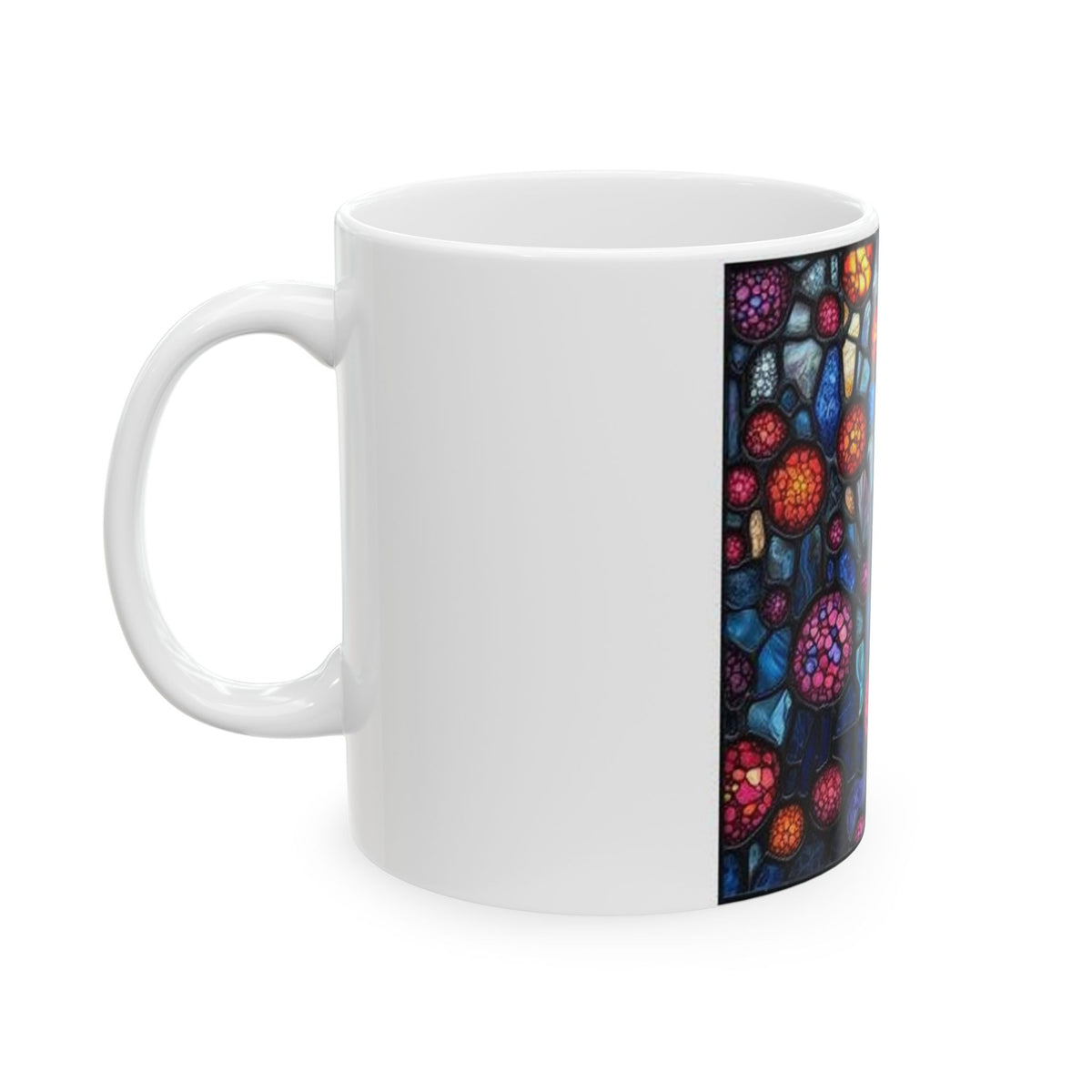 Cellular Stained Glass Mug - Histotech Laboratory Art Coffee Cup