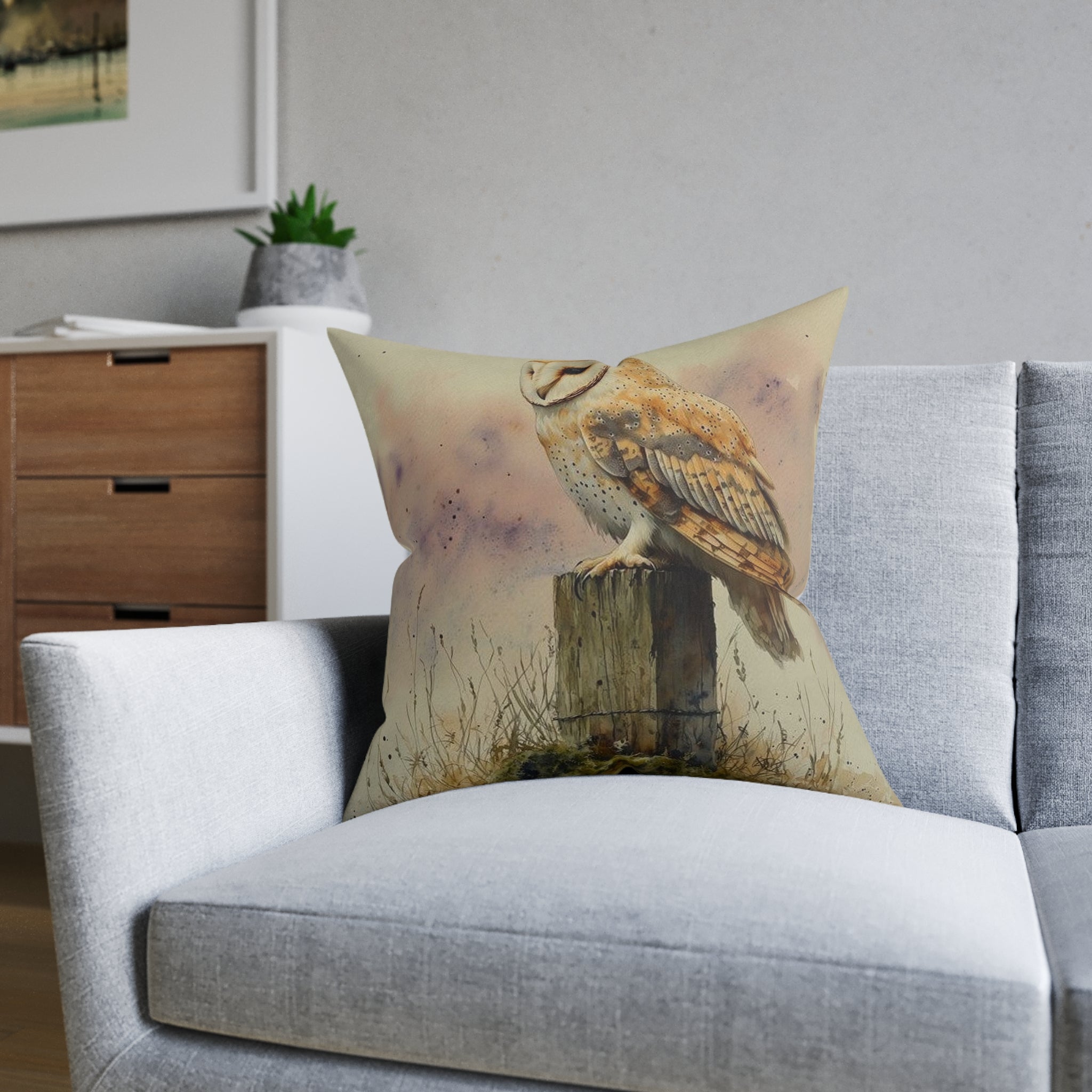 Barn Owl Twilight Throw Pillow — Wilderkind by Canvas & Click (view 5)