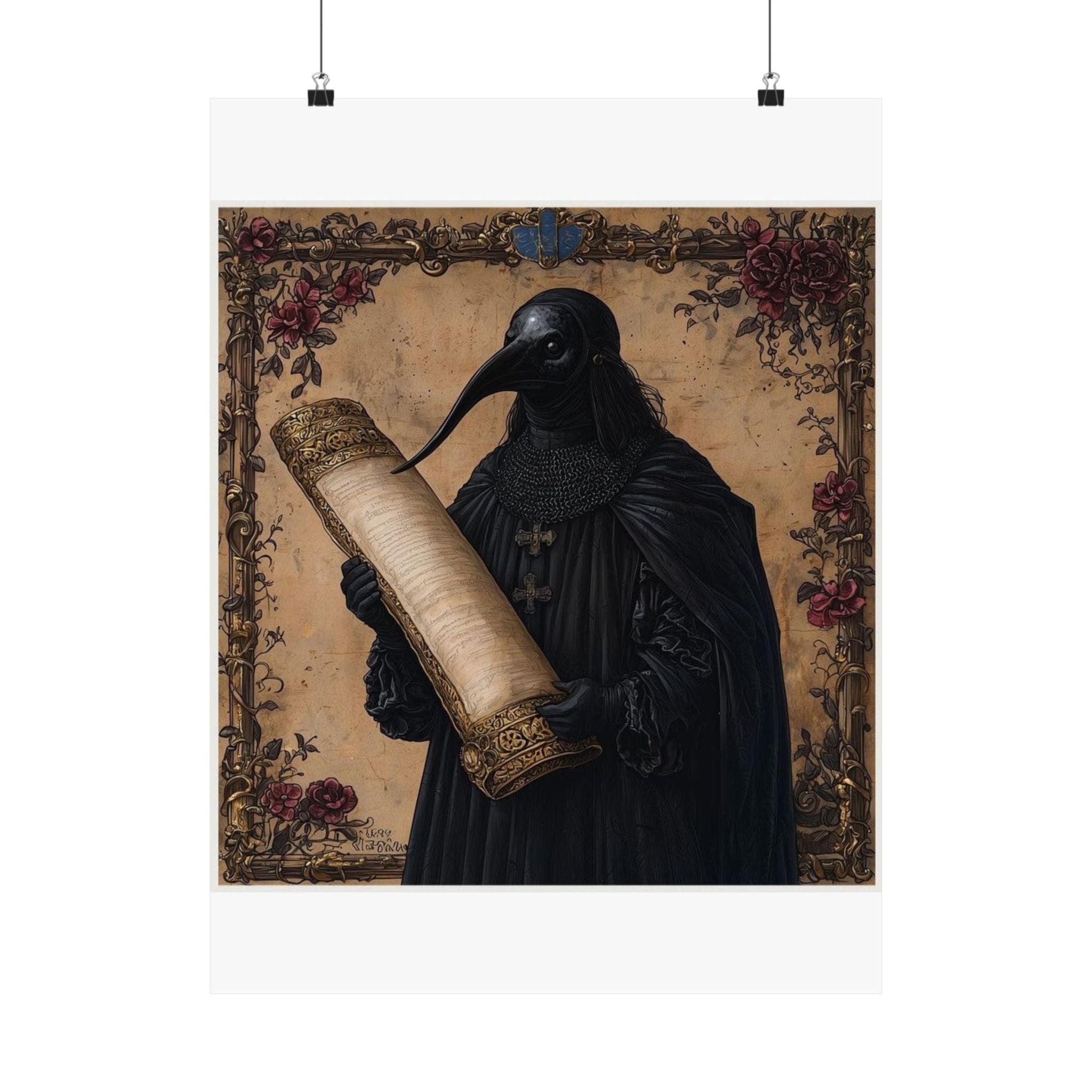 Plague Doctor Motivational Art Print — Castle Culture by Canvas & Click (view 3)