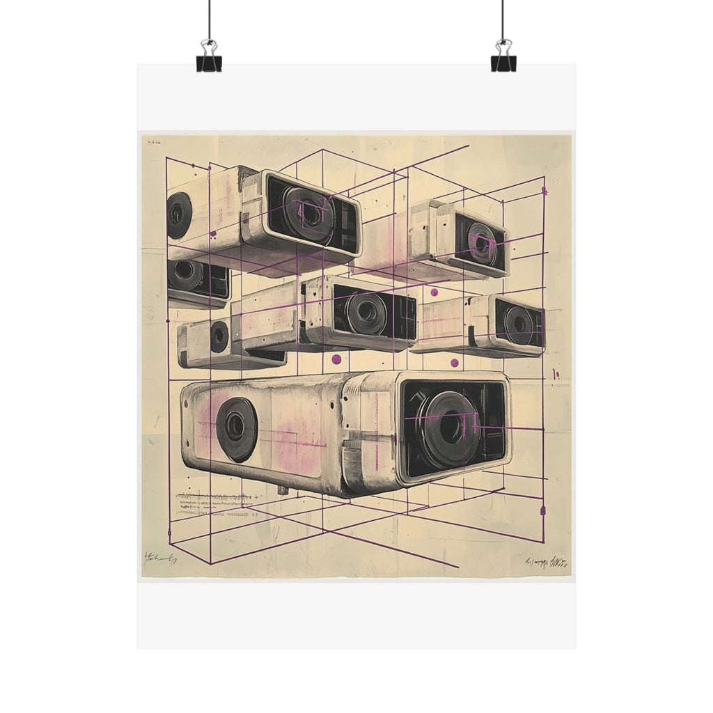 Cassette Grid Architecture Art Print — Histotechnology by Canvas & Click