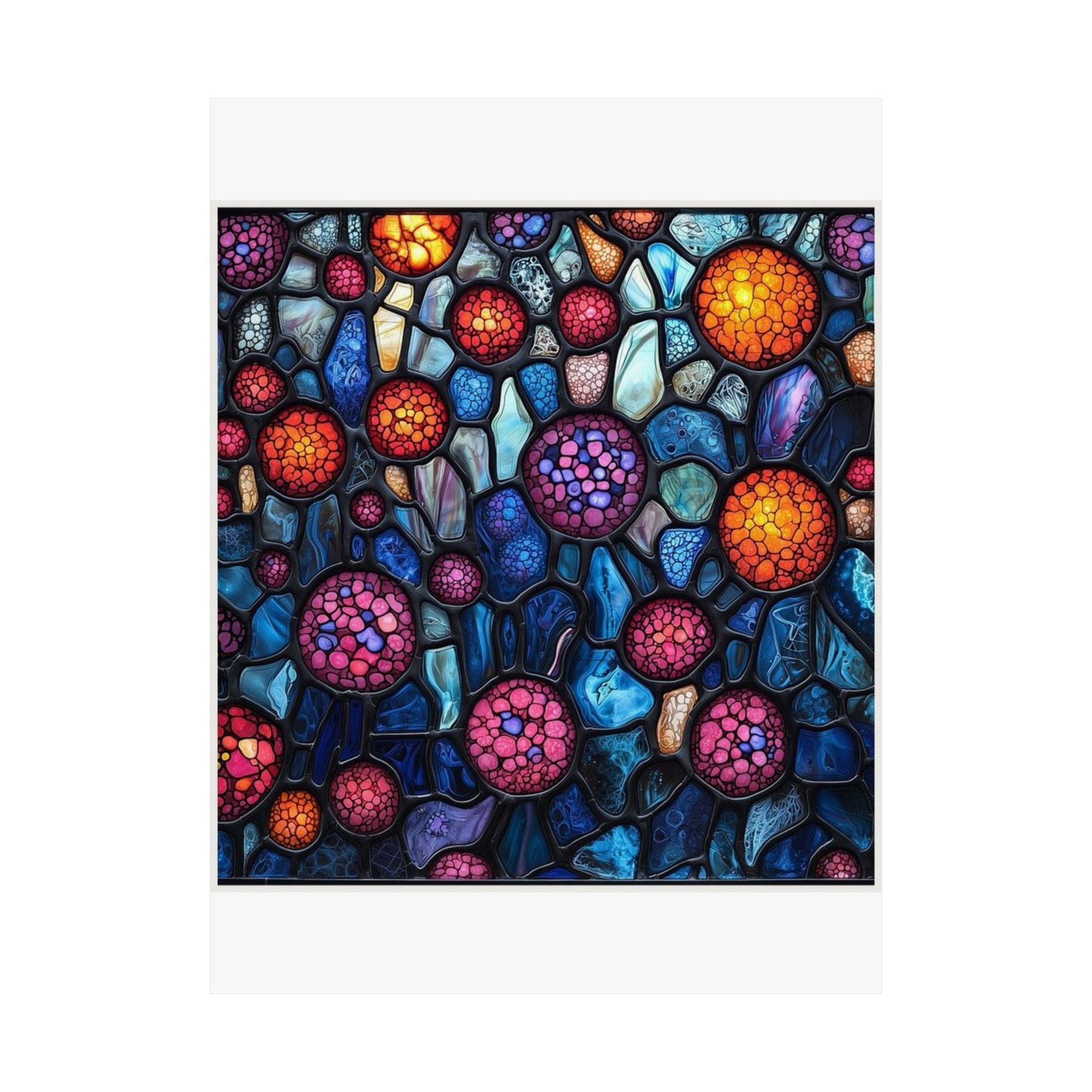 Cellular Stained Glass Art Print — Histotechnology by Canvas & Click (view 4)