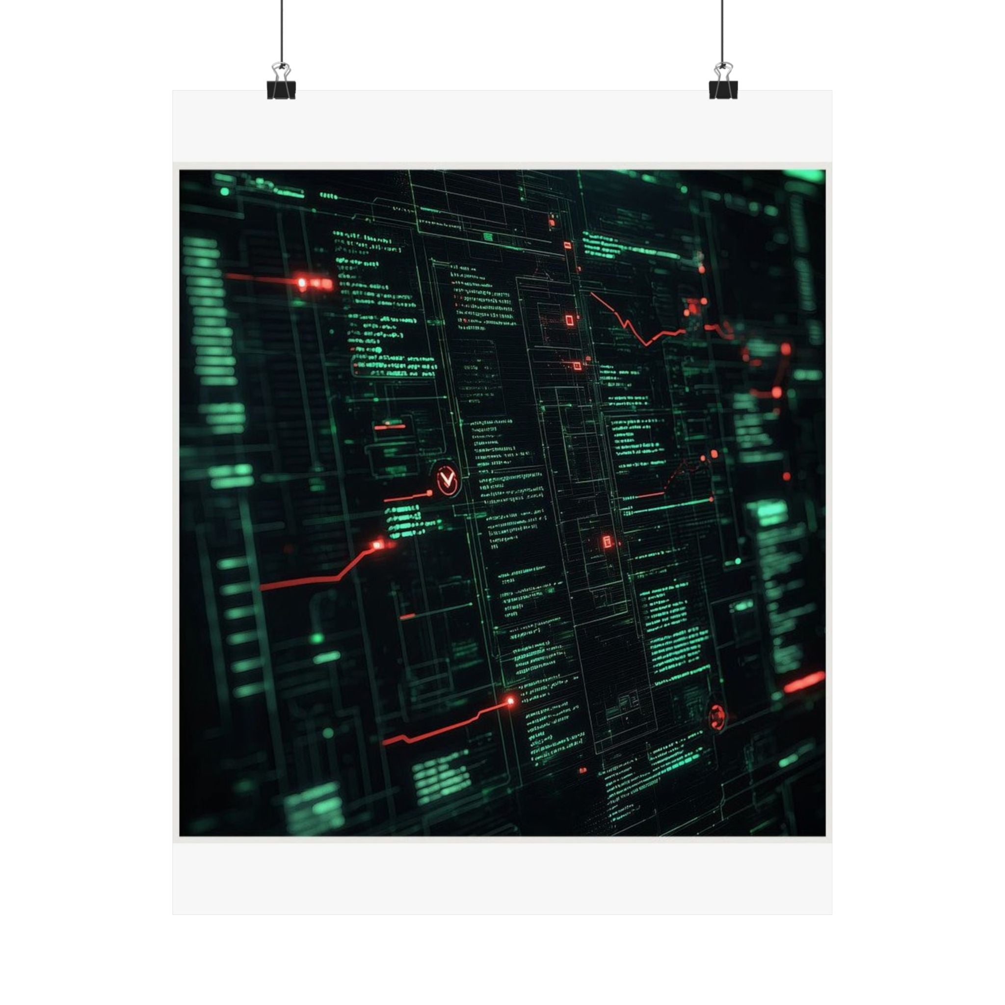 Git Blame Timeline Art Print — SRE & DevOps by Canvas & Click (view 2)