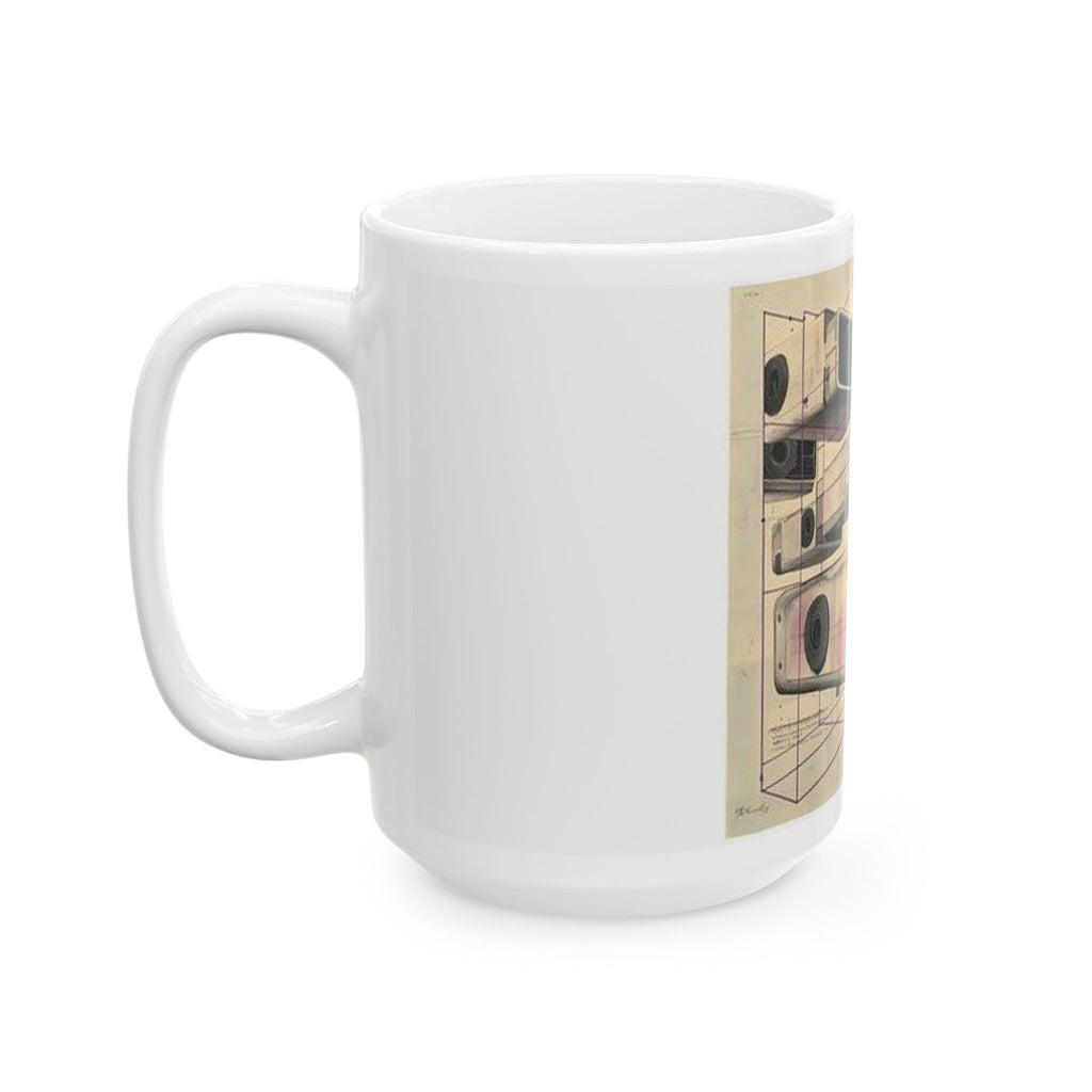 Cassette Grid Architecture Mug - Histotech Laboratory Art Design
