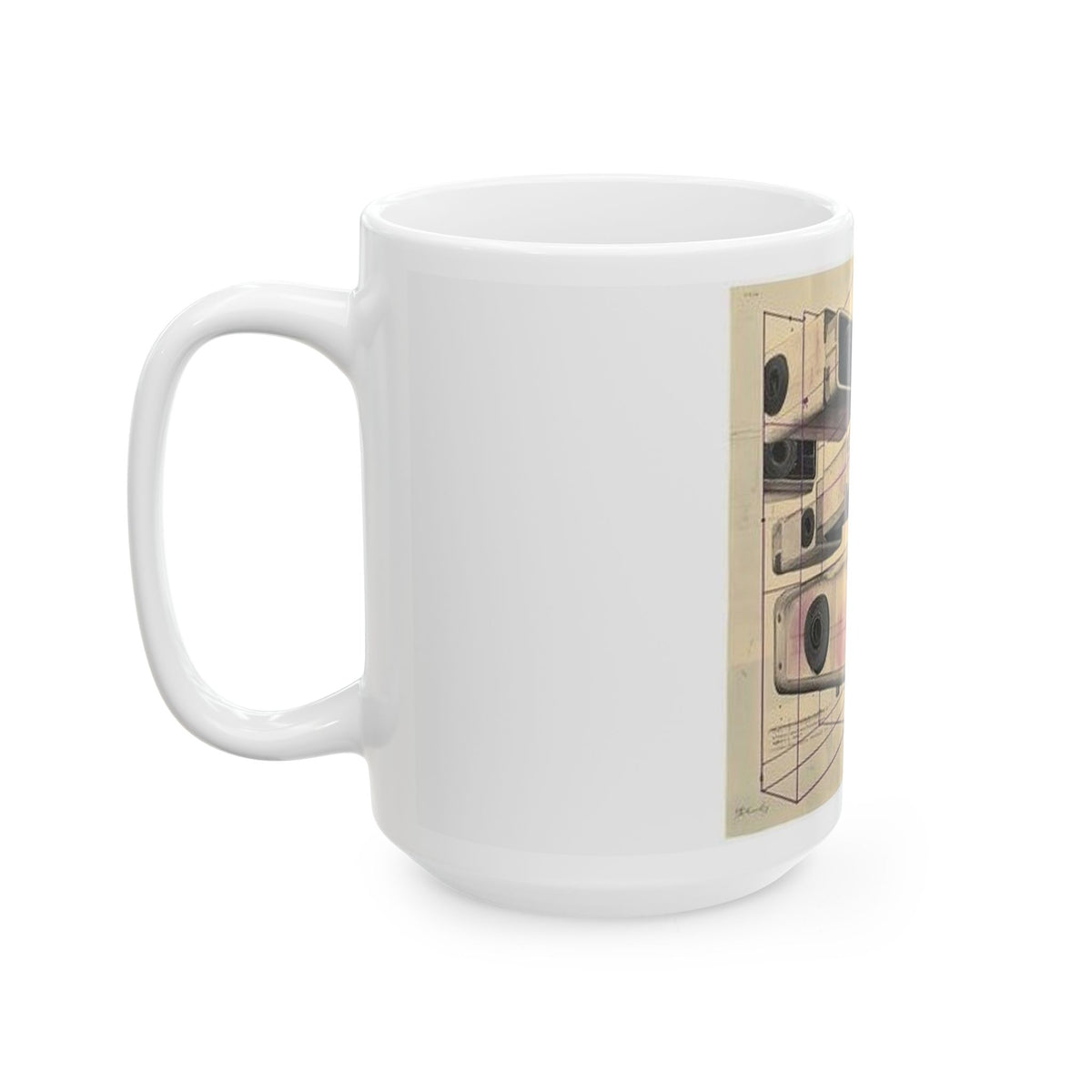 Cassette Grid Architecture Mug - Histotech Laboratory Art Design