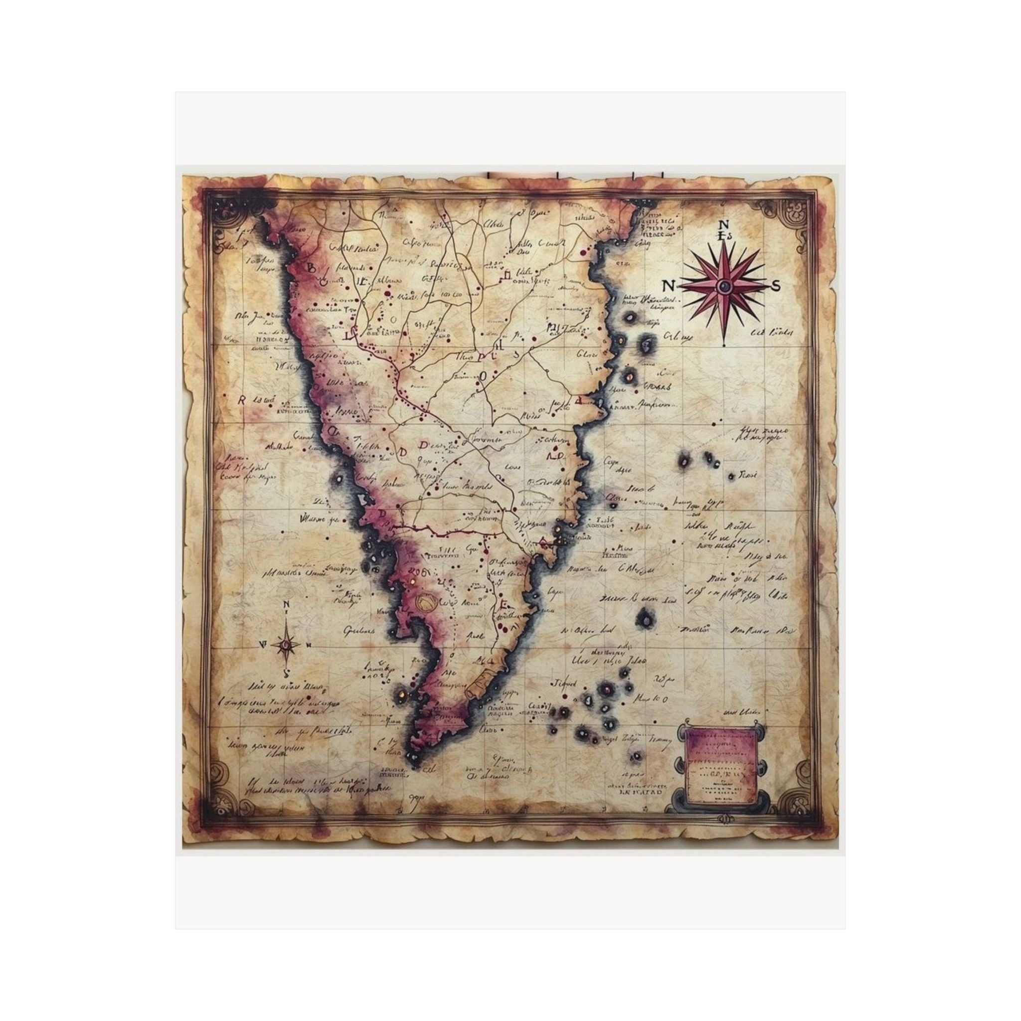 Literary Map Art Print — Poetcore by Canvas & Click (view 7)