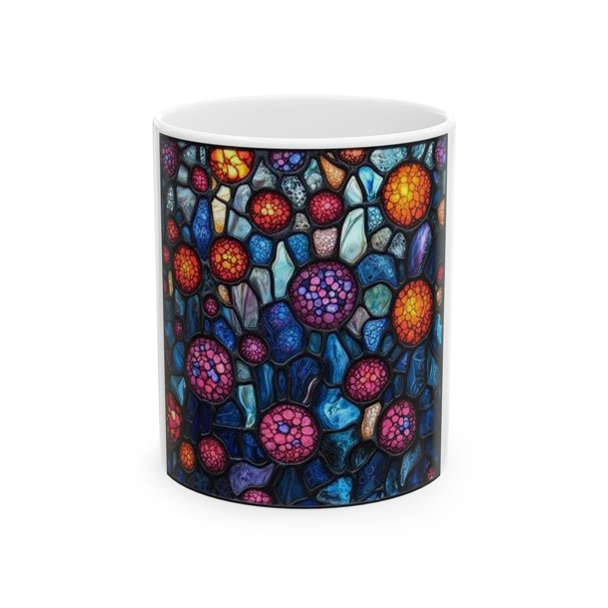 Cellular Stained Glass Mug - Histotech Laboratory Art Coffee Cup
