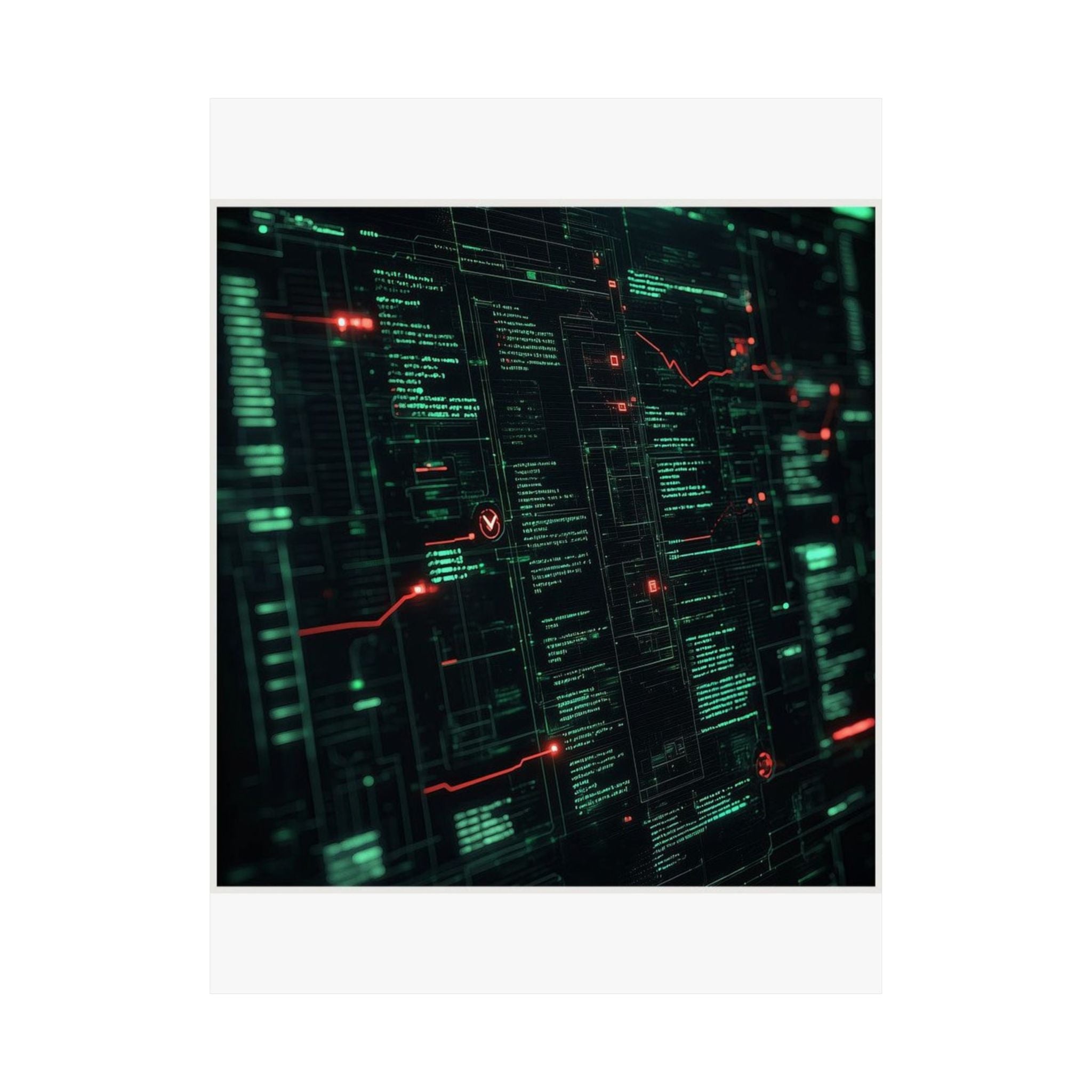 Git Blame Timeline Art Print — SRE & DevOps by Canvas & Click (view 10)