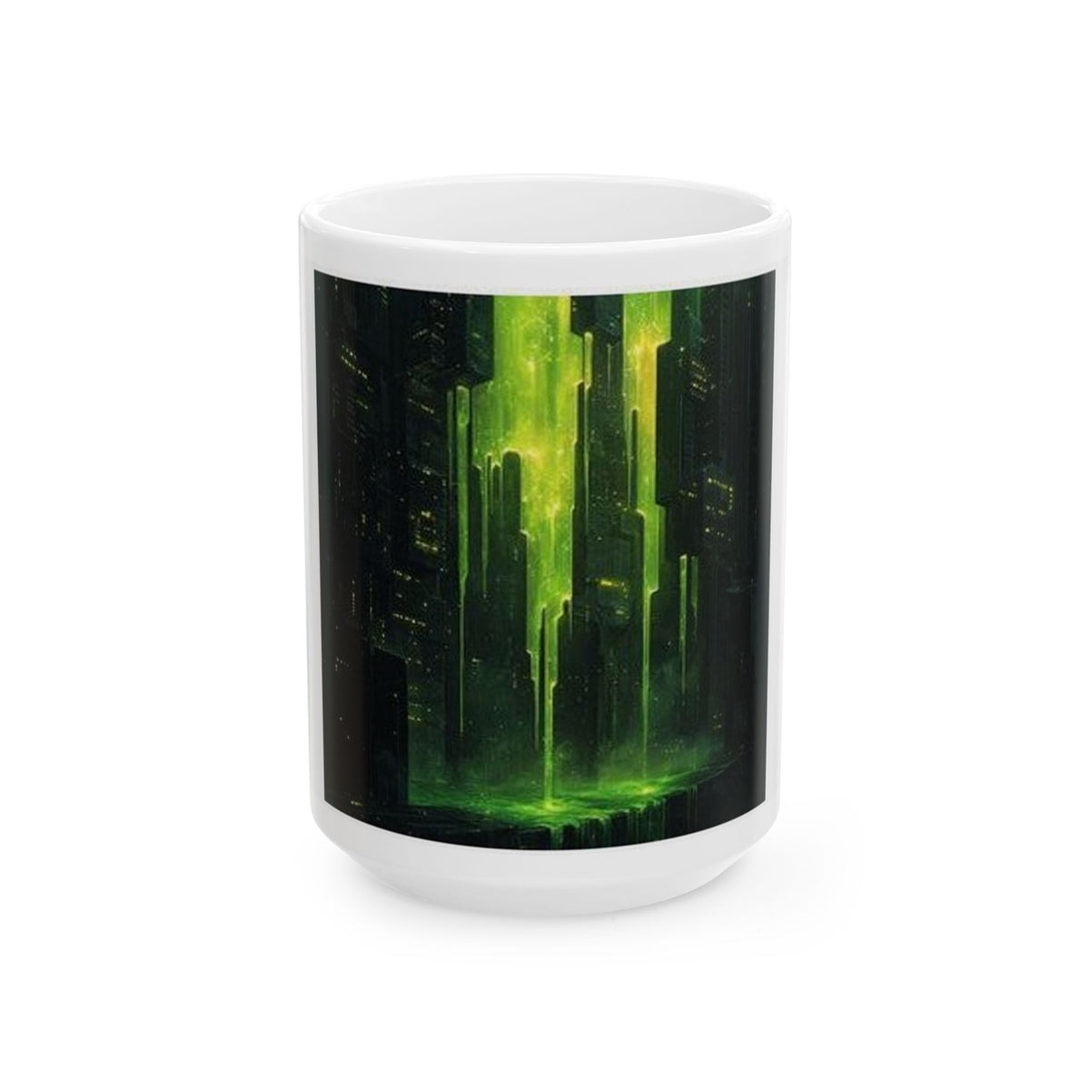 Memory Leak Cascade Mug - SRE Dark Mode Tech Art Coffee Cup