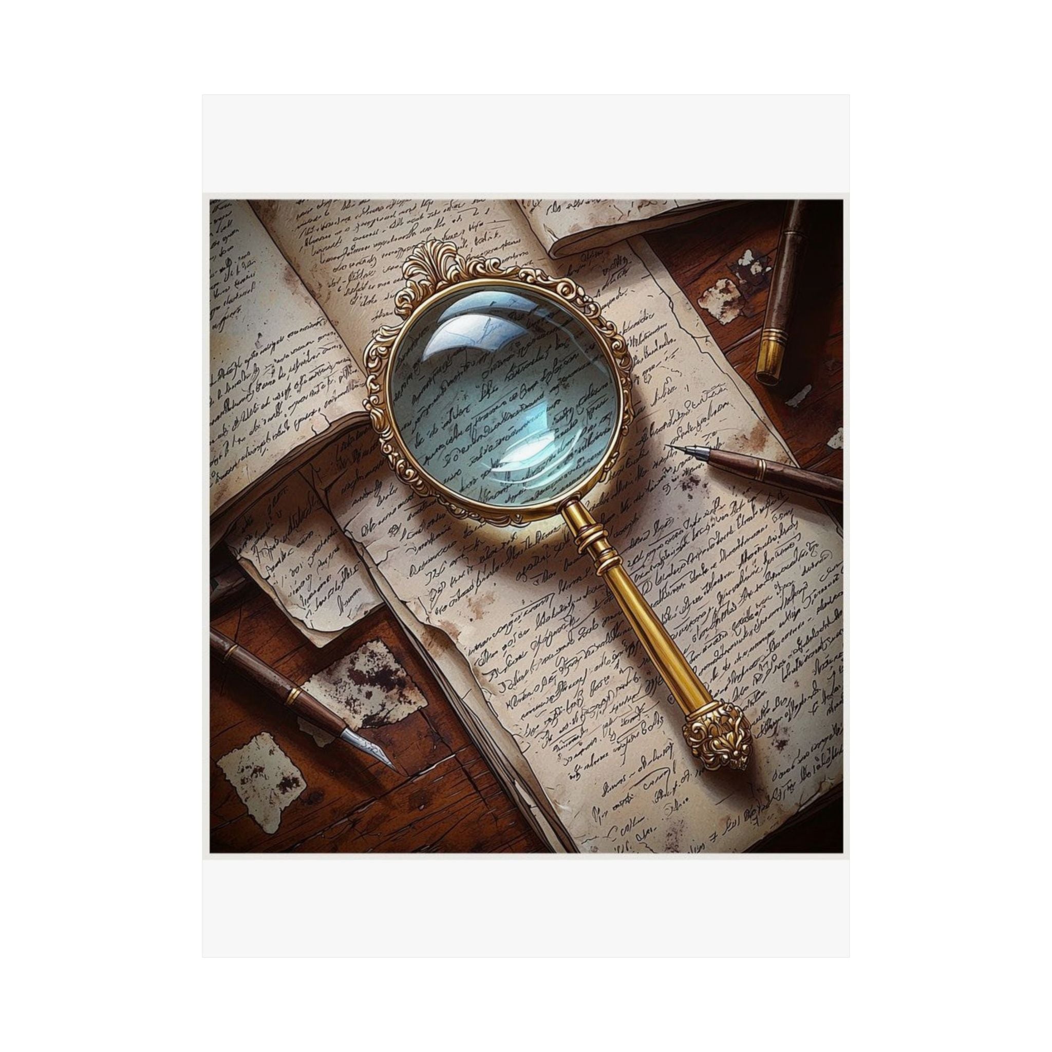 Magnifying Glass Mystery Art Print — Poetcore by Canvas & Click (view 4)