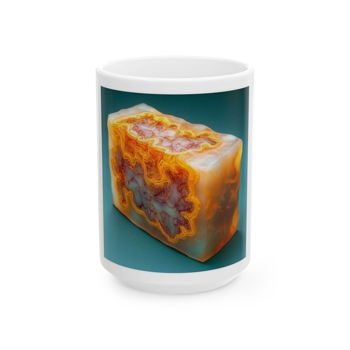 Amber Block Cross-Section Mug - Histotech Lab Art Gift