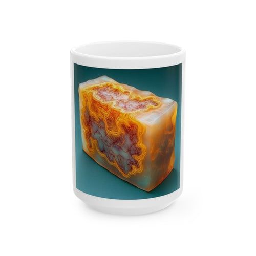 Amber Block Cross-Section Mug - Histotech Lab Art Gift