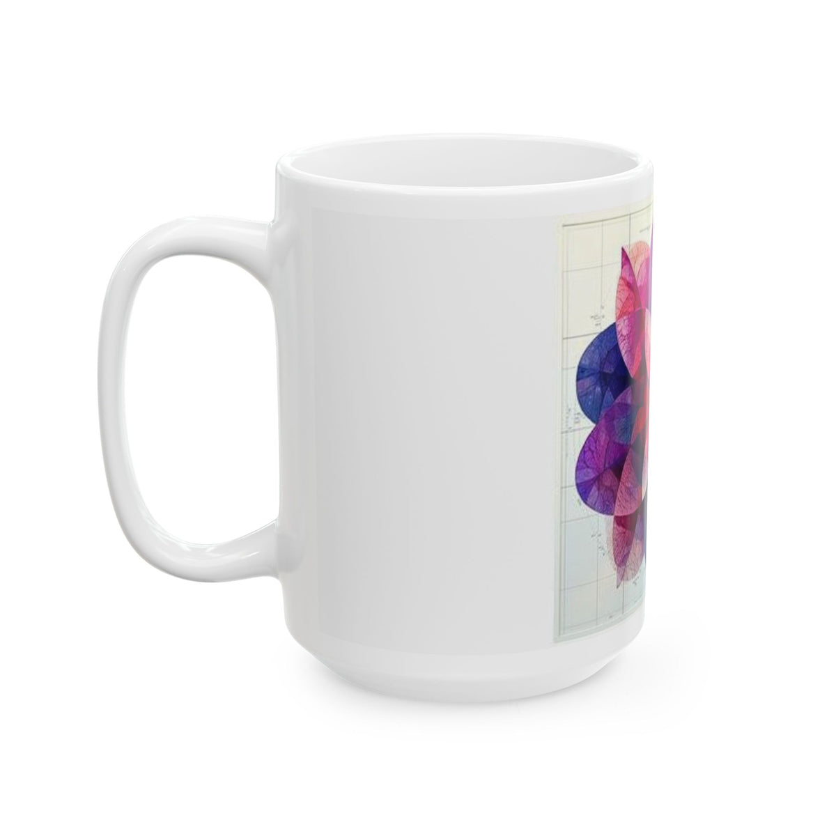 Kaleidoscopic Tissue Ribbons Mug - Histotech Art Coffee Cup