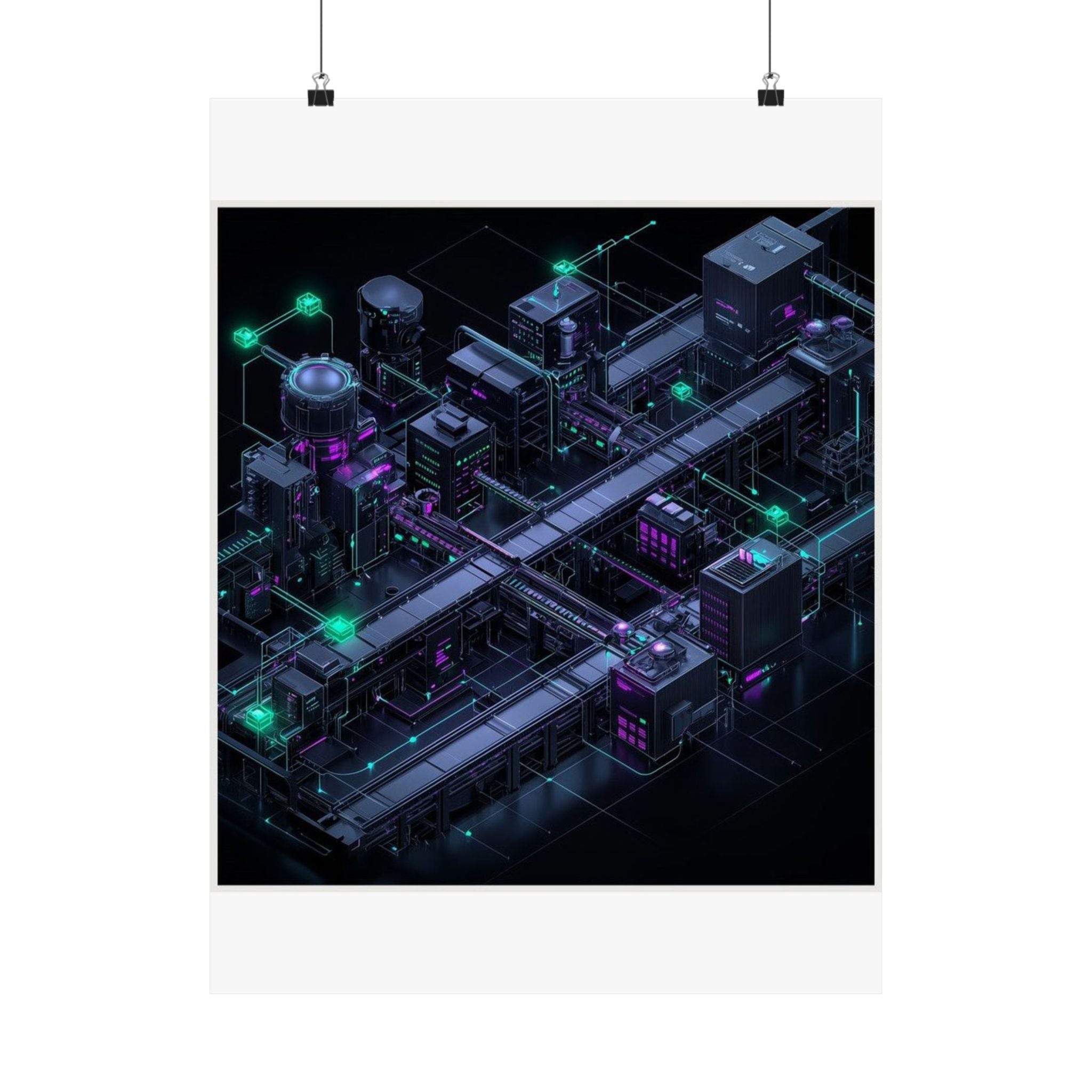 CI/CD Assembly Line Art Print — SRE & DevOps by Canvas & Click (view 3)
