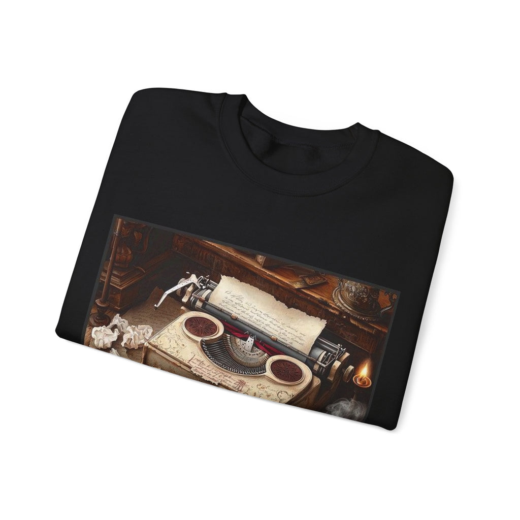 Vintage Typewriter Poetry Sweatshirt — Poetcore by Canvas & Click (view 3)