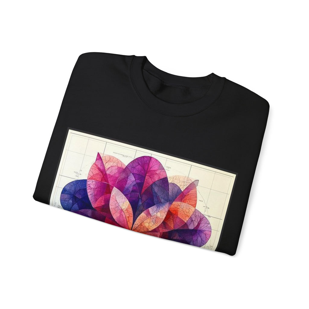Kaleidoscopic Tissue Ribbons Sweatshirt — Histotechnology by Canvas & Click (view 3)