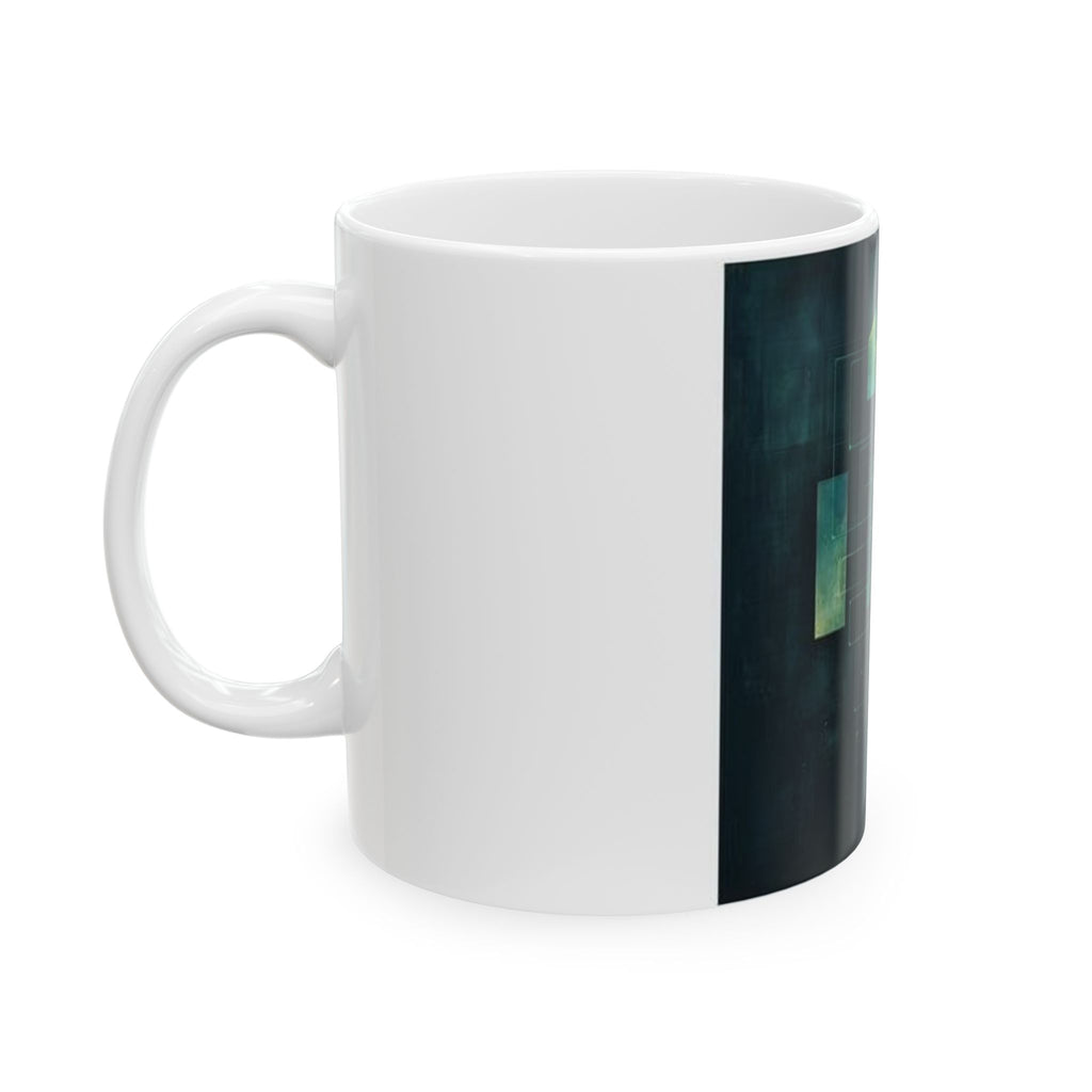 Load Balancer Geometric Art Mug - SRE Dark Mode Terminal Design