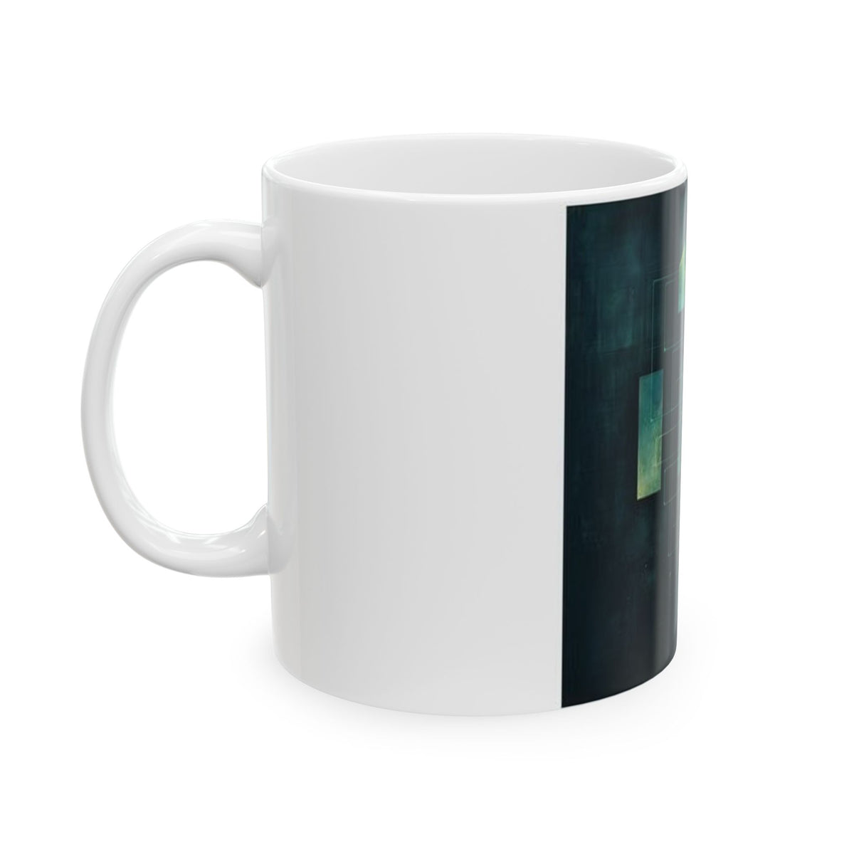 Load Balancer Geometric Art Mug - SRE Dark Mode Terminal Design