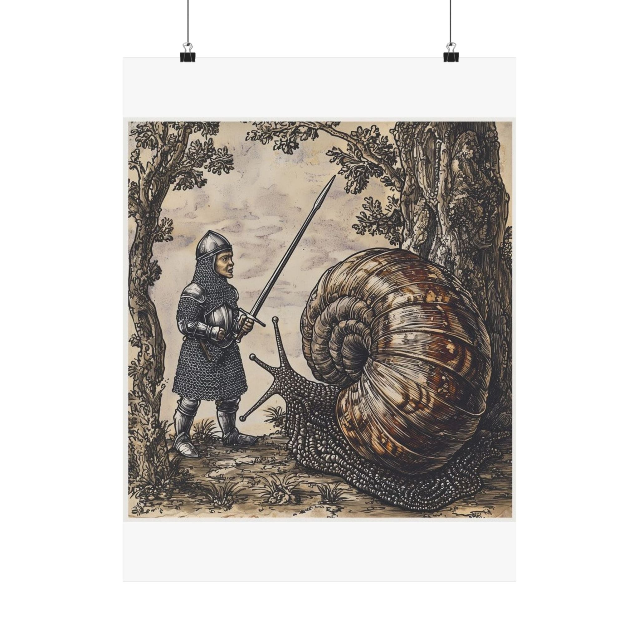 Medieval Snail Joust Art Print — Castle Culture by Canvas & Click (view 3)