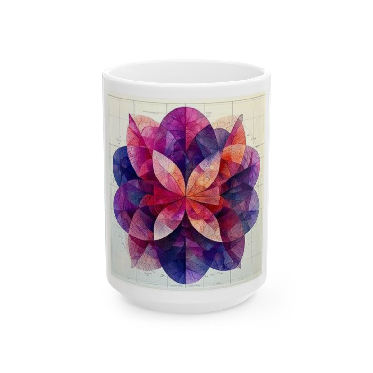 Kaleidoscopic Tissue Ribbons Mug - Histotech Art Coffee Cup
