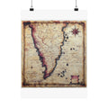 Literary Map Art Print, Poetcore by Canvas & Click