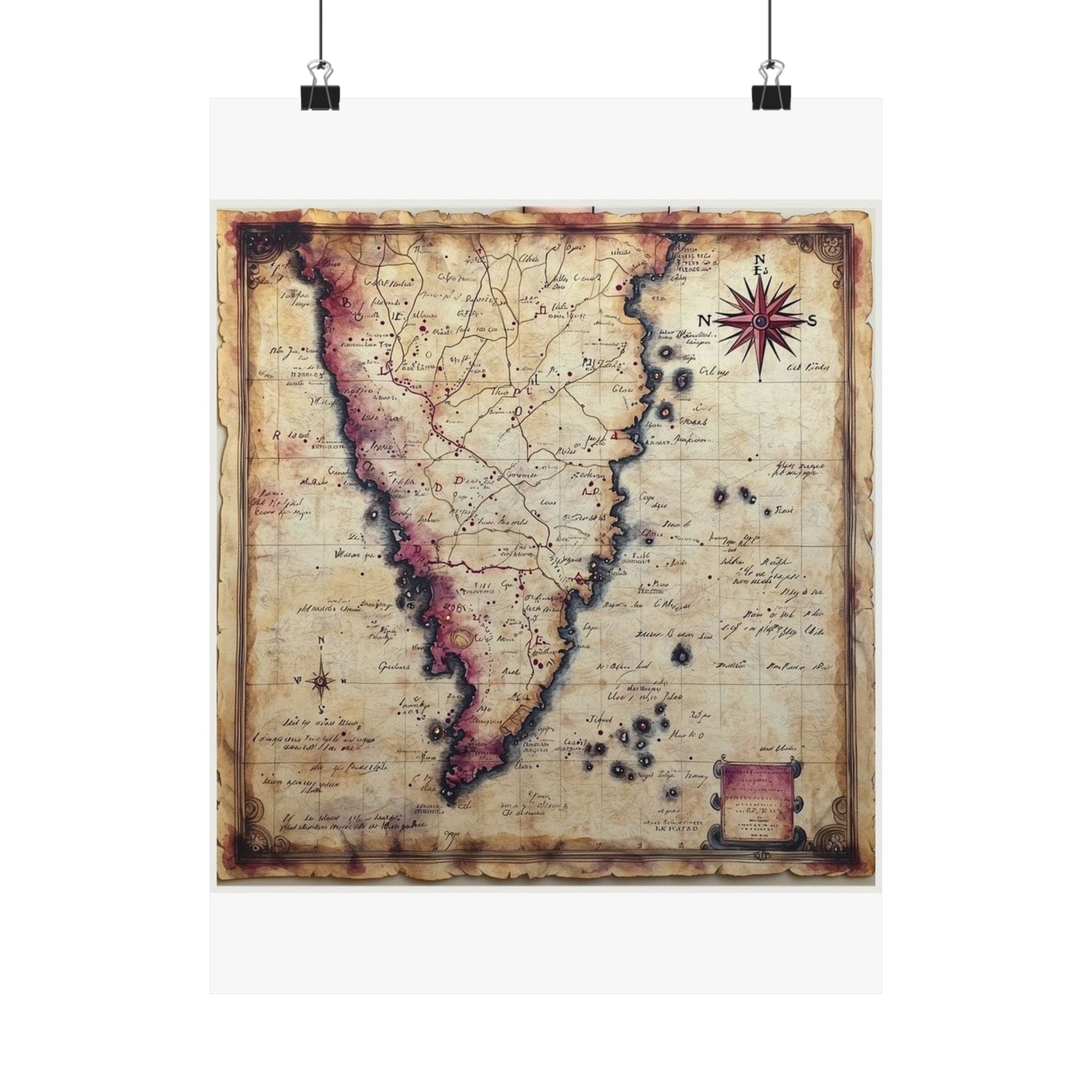 Literary Map Art Print — Poetcore by Canvas & Click