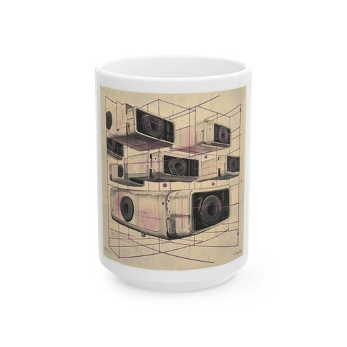 Cassette Grid Architecture Mug - Histotech Laboratory Art Design