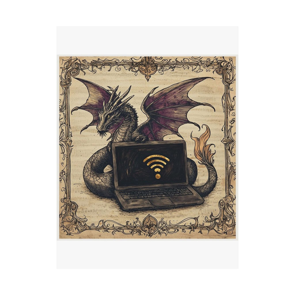 Dragon Laptop Guardian Art Print — Castle Culture by Canvas & Click (view 10)