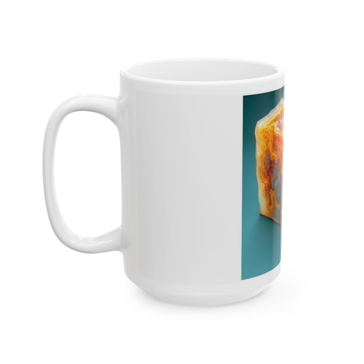 Amber Block Cross-Section Mug - Histotech Lab Art Gift