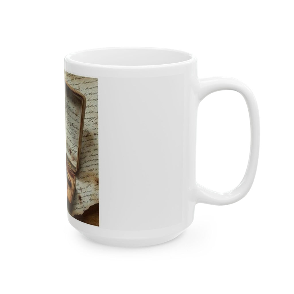 Potted Fern Writer's Desk Mug - Literary Poetcore Art