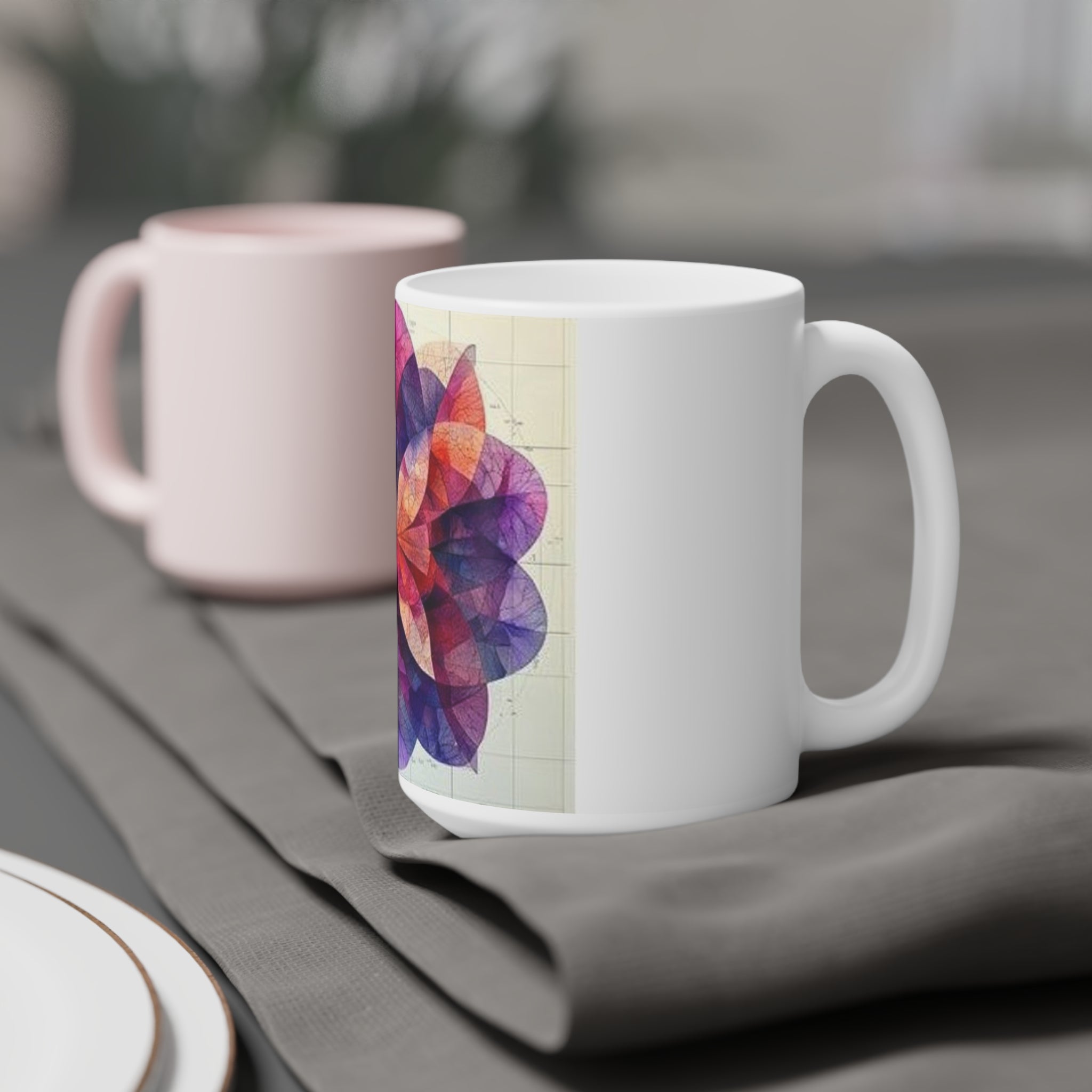 Kaleidoscopic Tissue Ribbons Mug — Histotechnology by Canvas & Click (view 9)