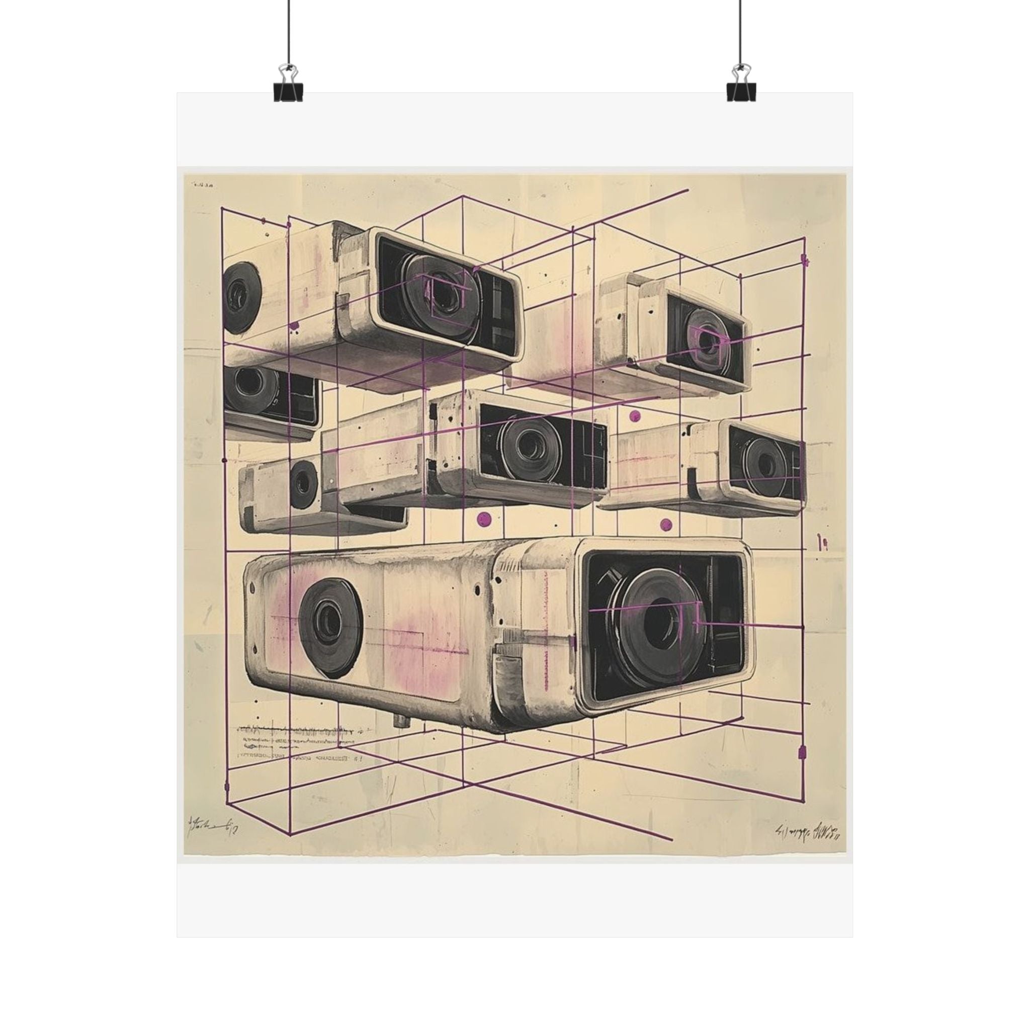 Cassette Grid Architecture Art Print — Histotechnology by Canvas & Click (view 2)