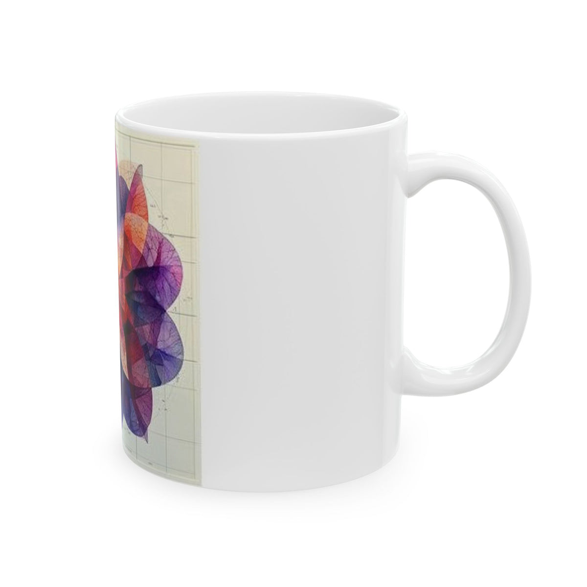 Kaleidoscopic Tissue Ribbons Mug - Histotech Art Coffee Cup