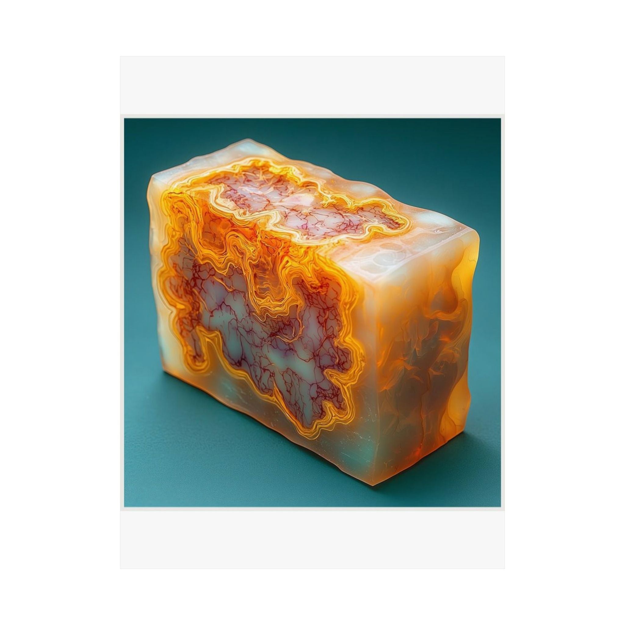 Amber Block Cross-Section Art Print — Histotechnology by Canvas & Click (view 4)