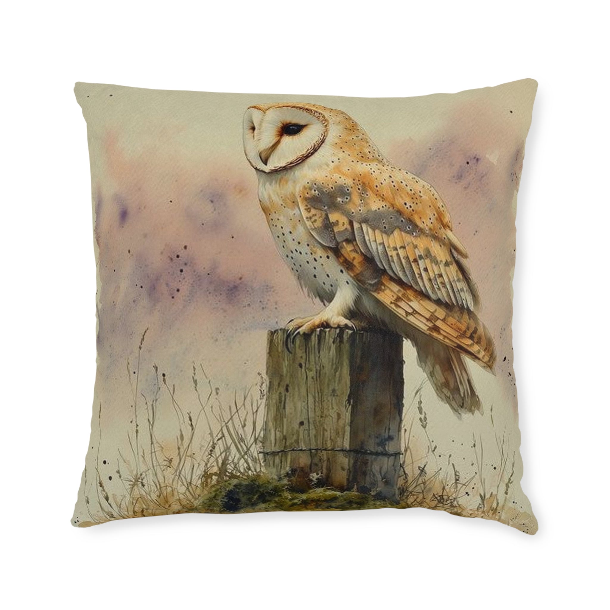 Barn Owl Twilight Throw Pillow — Wilderkind by Canvas & Click