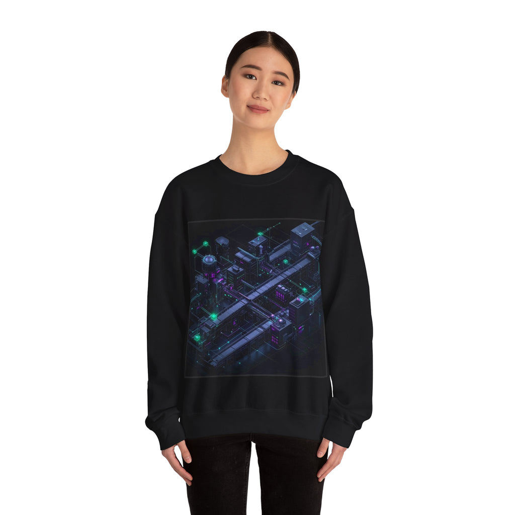 CI/CD Assembly Line Sweatshirt — SRE & DevOps by Canvas & Click (view 4)