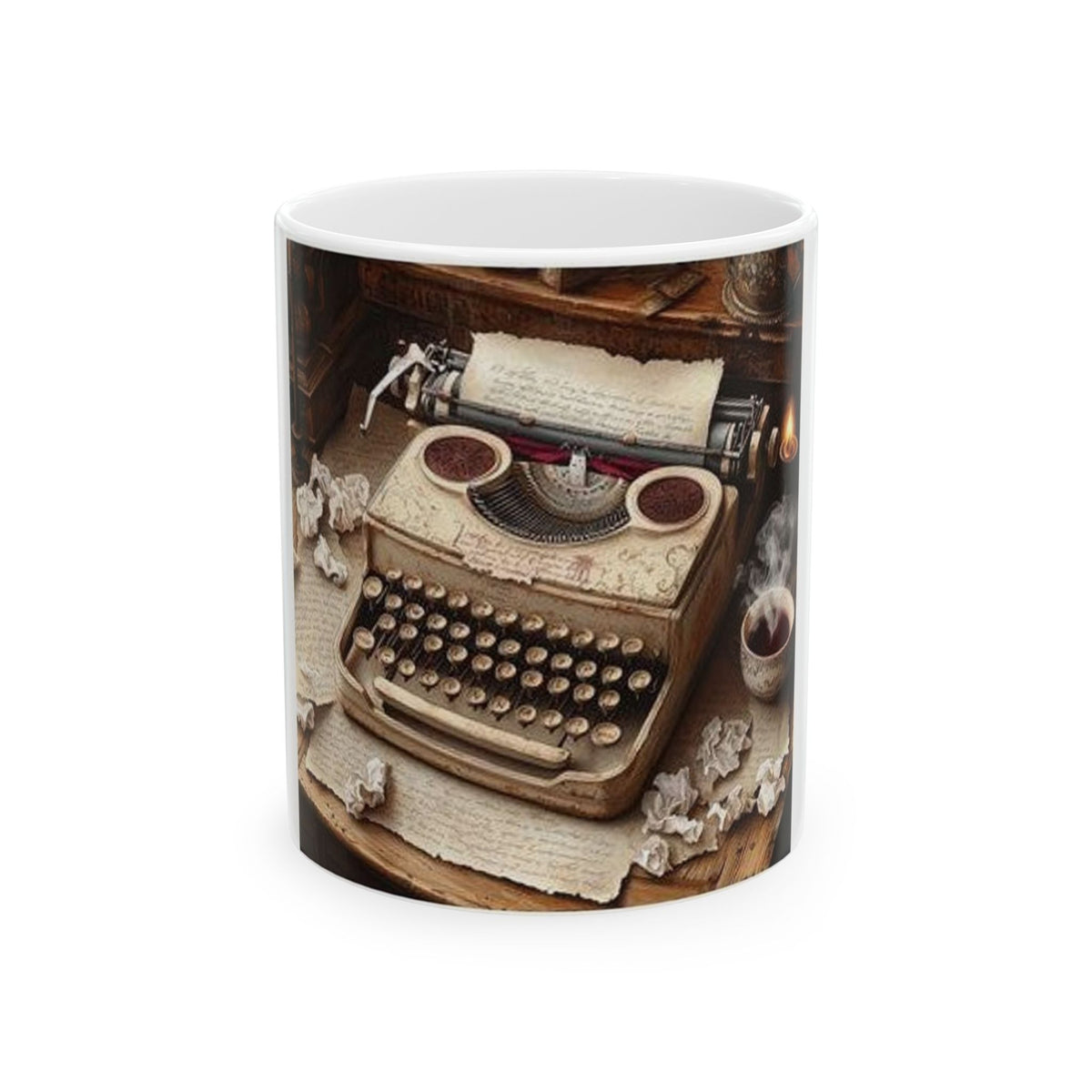 Typewriter Poetry Vintage Literary Mug - Dark Academia Poetcore