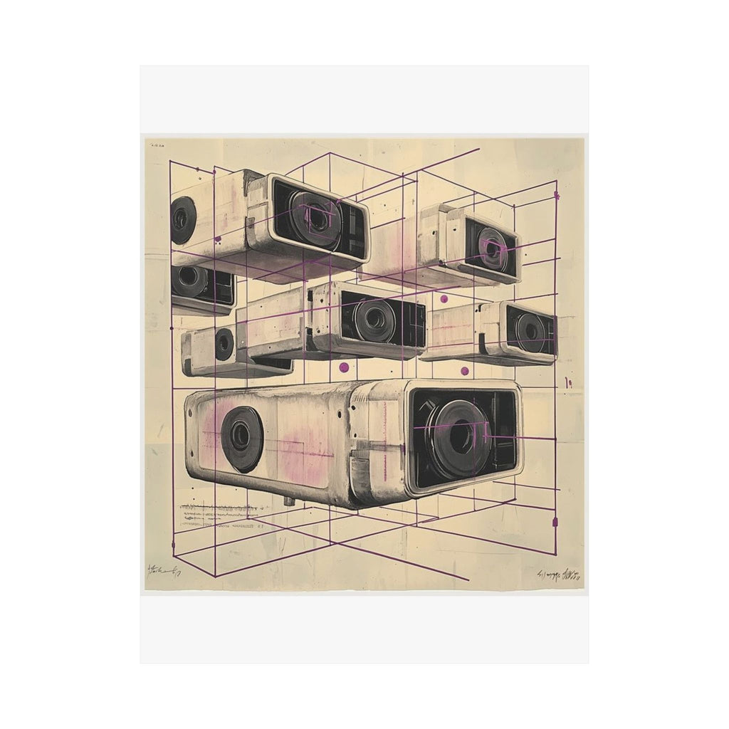 Cassette Grid Architecture Art Print — Histotechnology by Canvas & Click (view 4)