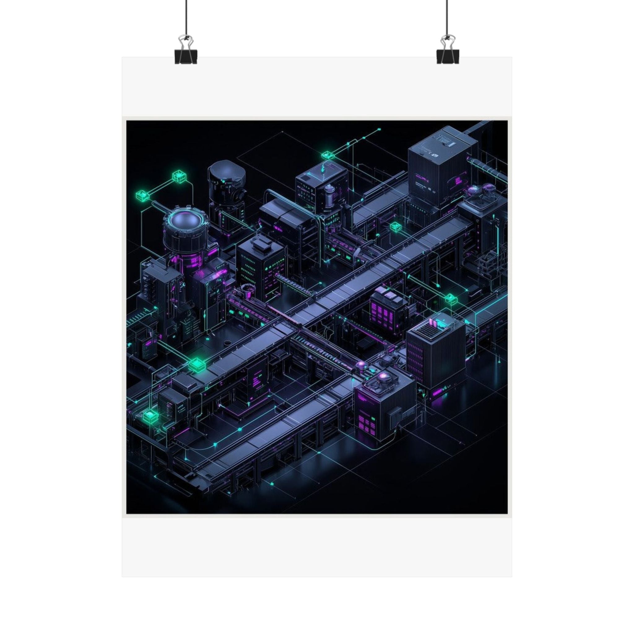 CI/CD Assembly Line Art Print — SRE & DevOps by Canvas & Click