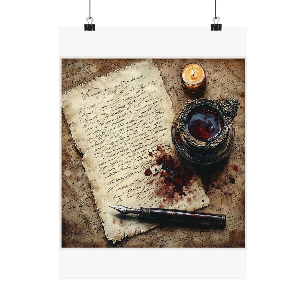 Spilled Inkwell Romance Art Print, Poetcore by Canvas & Click