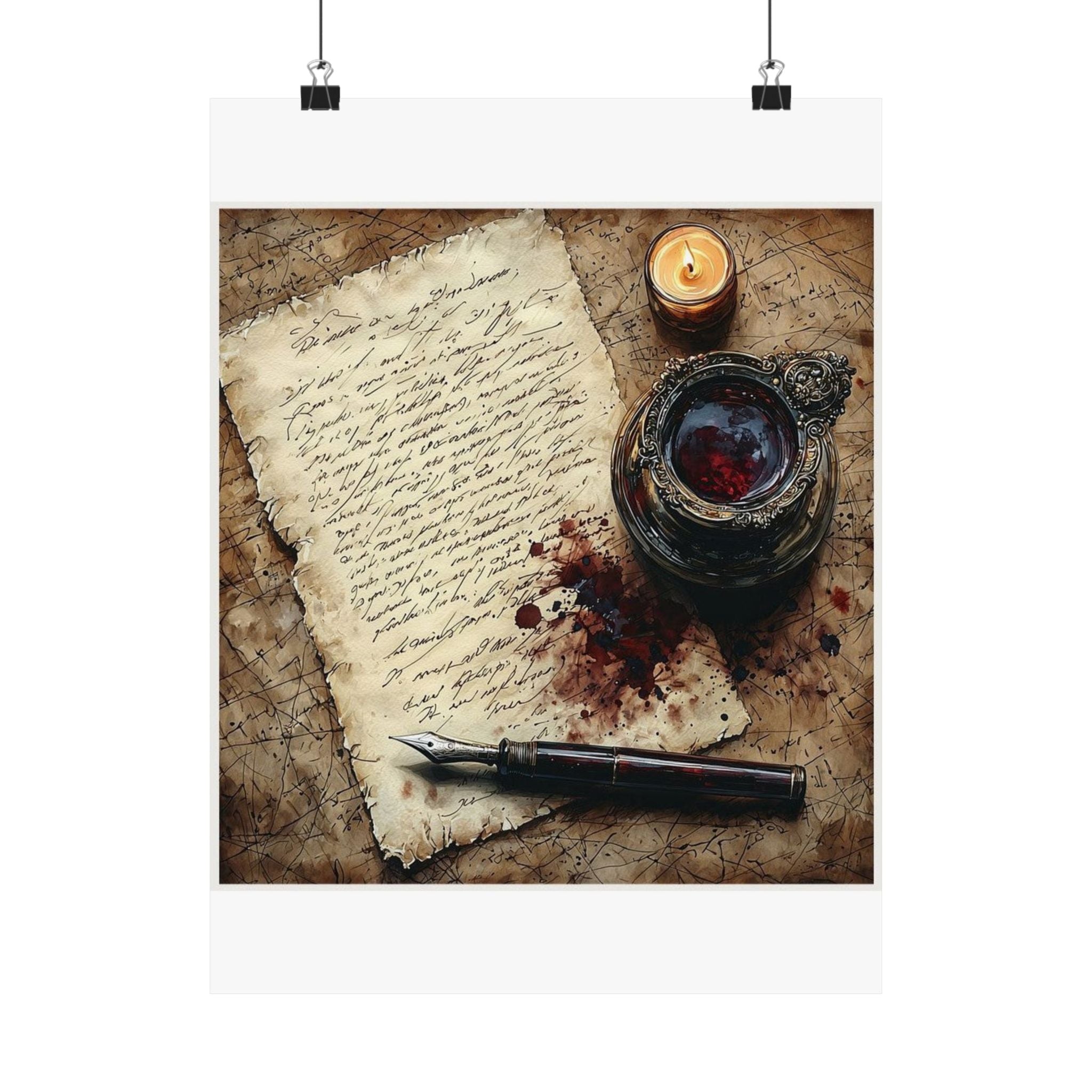 Spilled Inkwell Romance Art Print — Poetcore by Canvas & Click