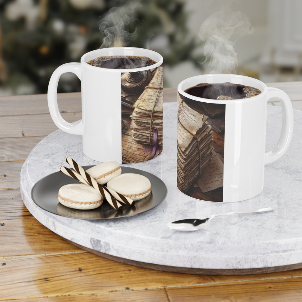 Twine-Bound Letters Mug, Poetcore by Canvas & Click (view 6)