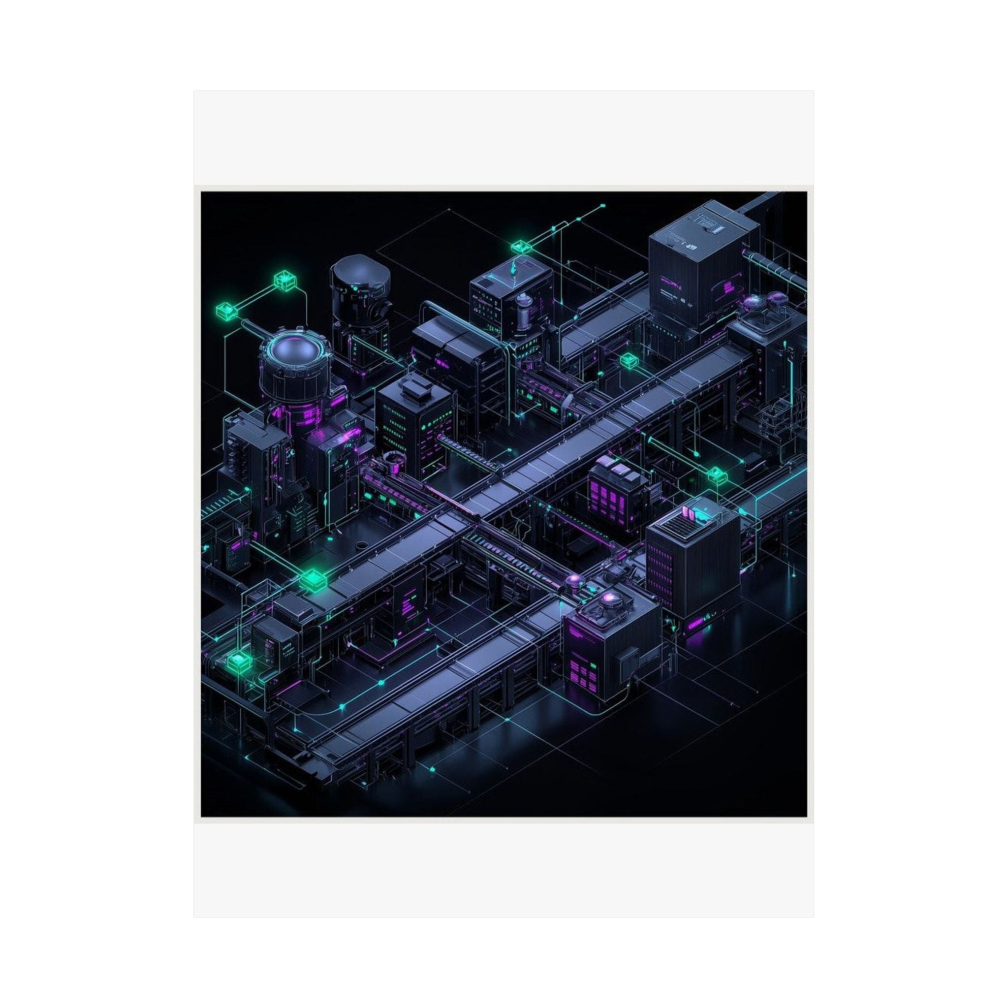 CI/CD Assembly Line Art Print — SRE & DevOps by Canvas & Click (view 4)