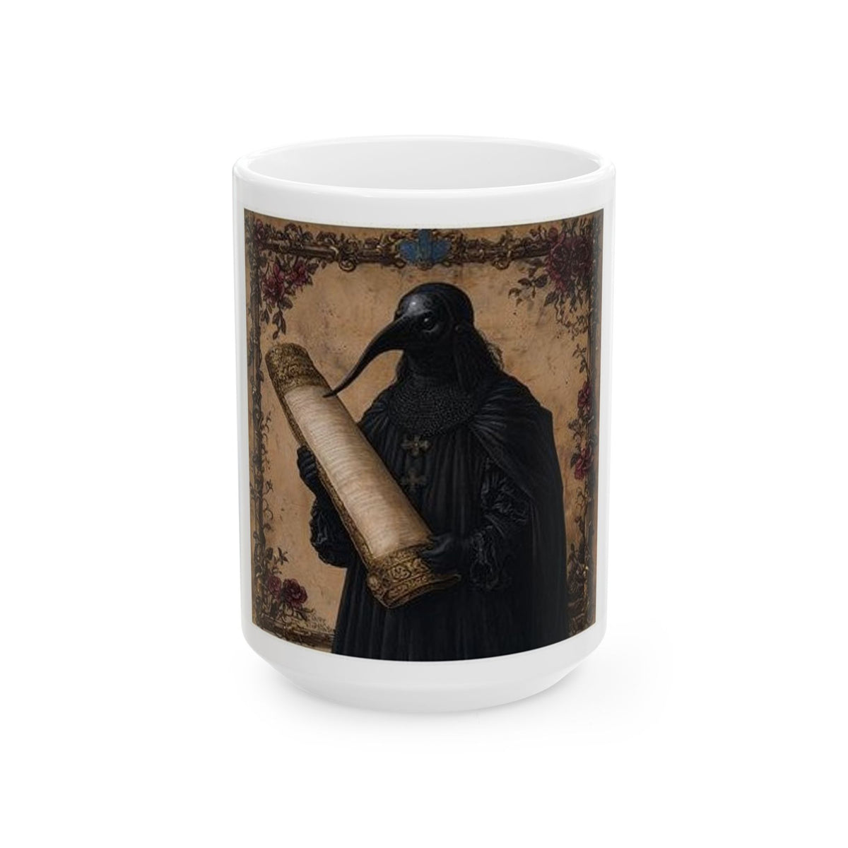 Plague Doctor Motivational Medieval Manuscript Art Mug | Castle Cul...