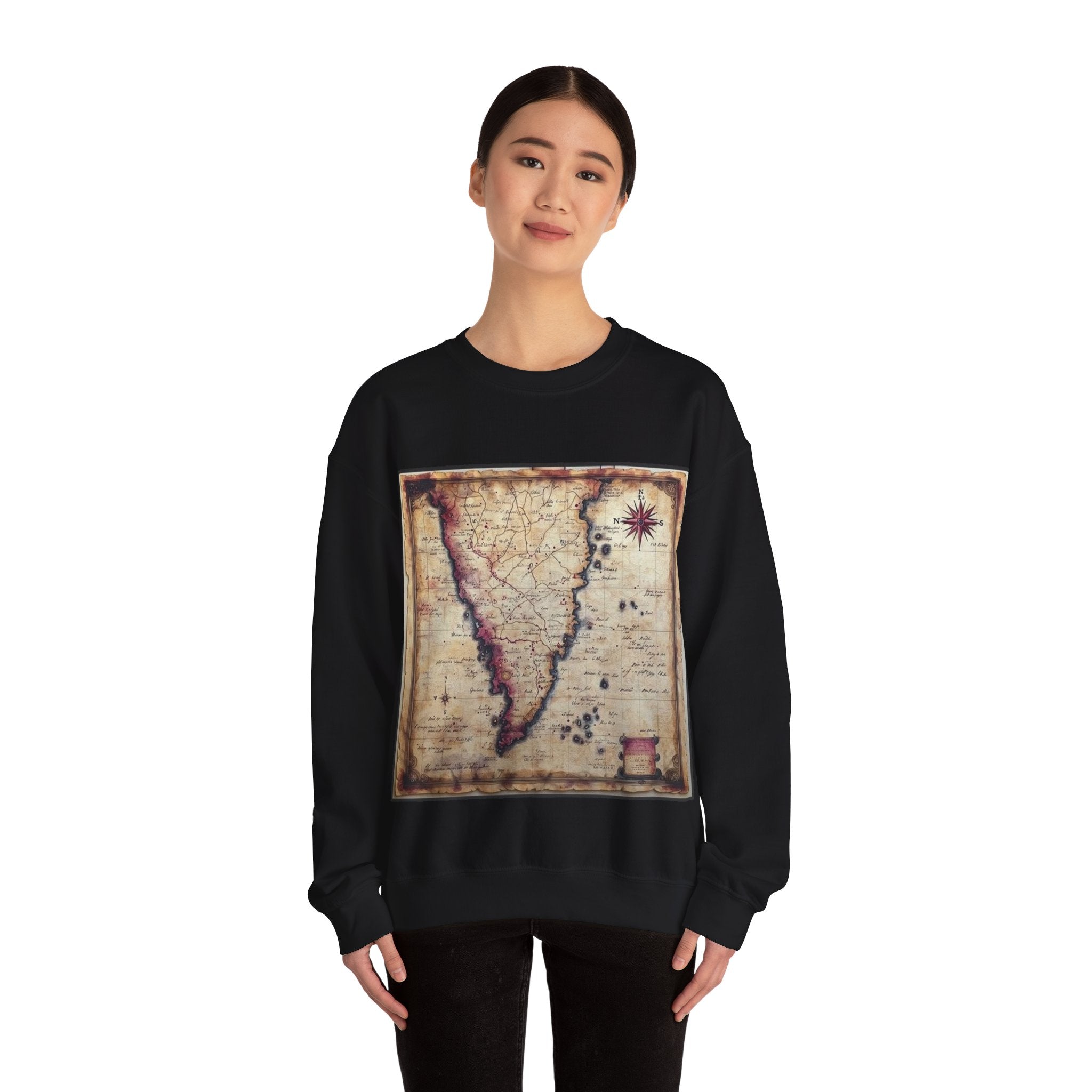 Literary Map Sweatshirt — Poetcore by Canvas & Click (view 4)