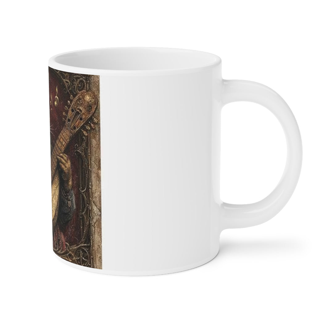 Medieval Manuscript Cat Lute Mug — Castle Culture by Canvas & Click (view 11)