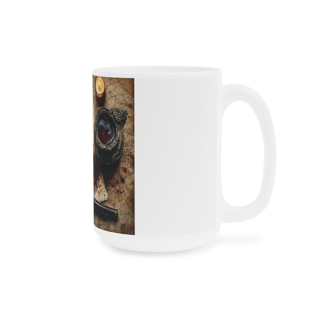 Spilled Inkwell Romance Mug, Poetcore by Canvas & Click (view 8)